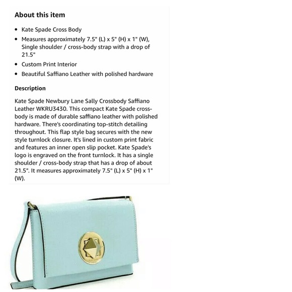 Kate ♠️ Spade Sally newbury lane -blehybruga 417 - Picture 7 of 8